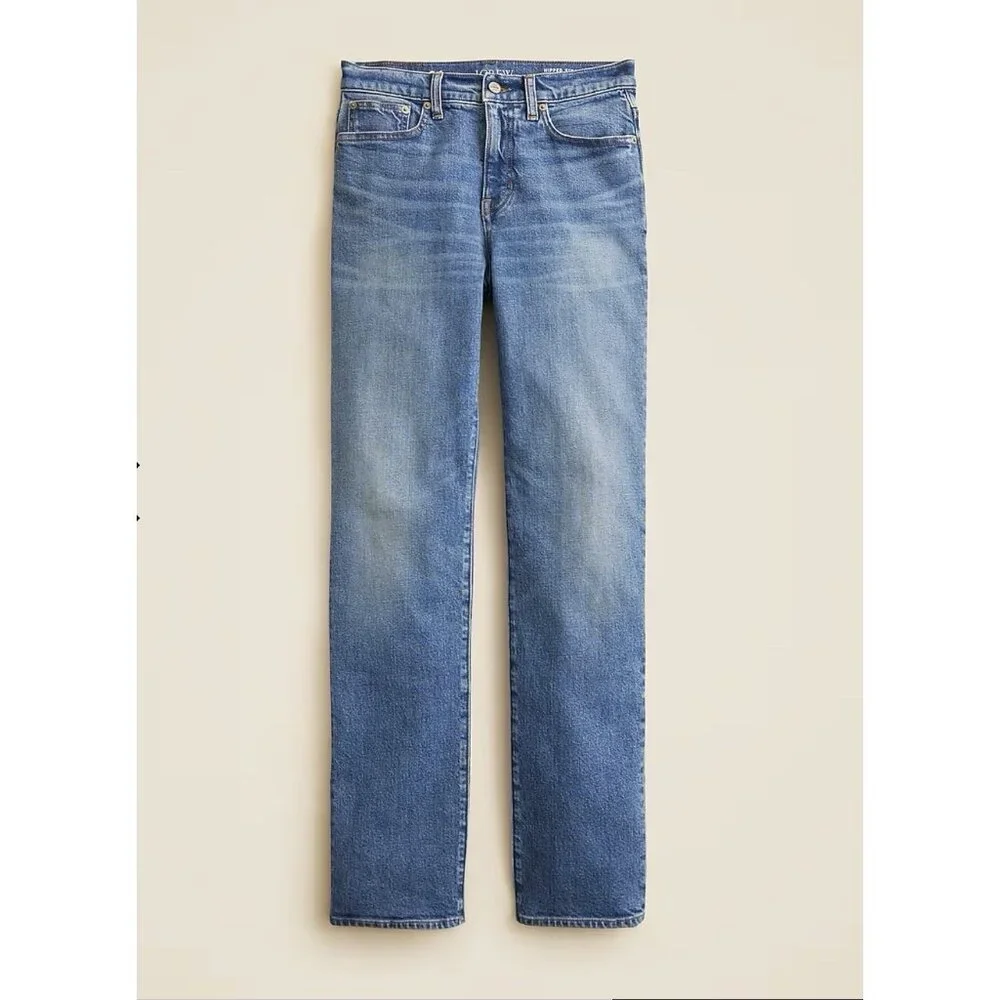 J.Crew Womens Hipped Straight Jean 27 High Rise Stretch Denim Classic NWT $158 - Picture 11 of 11